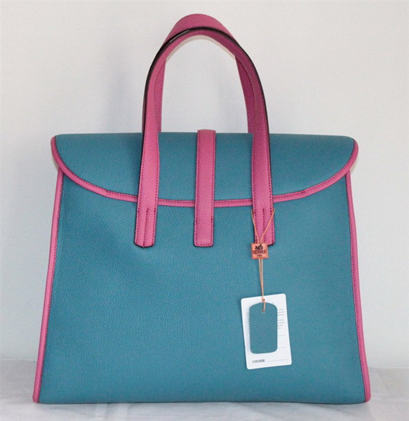 Best Hermes FeuDou Bag Blue 509095 - Click Image to Close